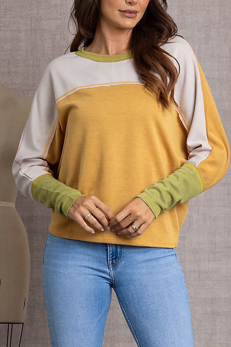 Dolman long sleeves knit top (EDSW3518)