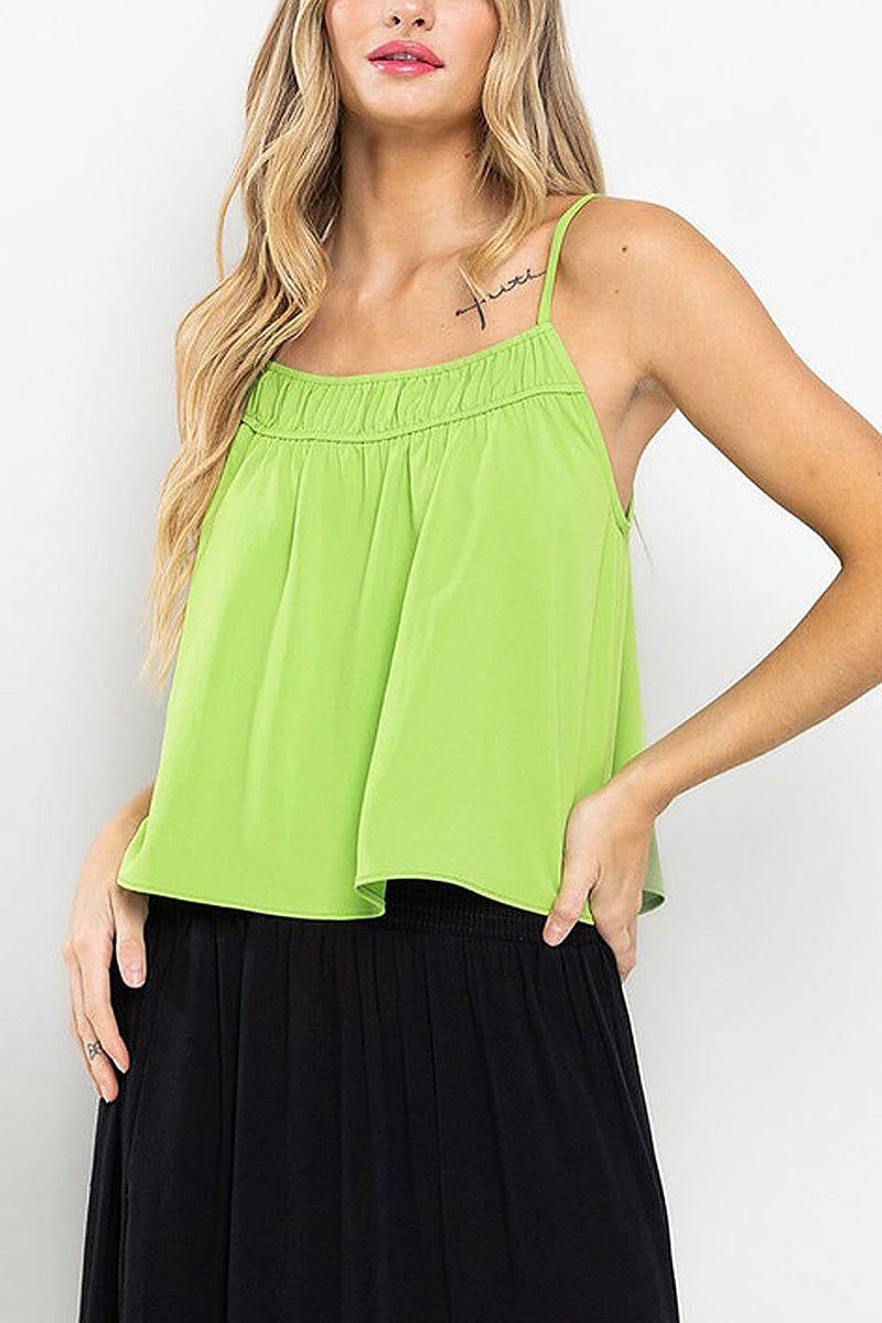 Sleeveless loose fit tunic tank top (EFWT8703)