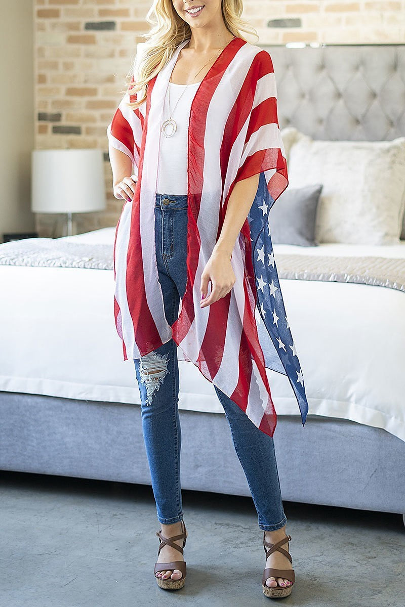 Usa accent open front kimono (EF3056)