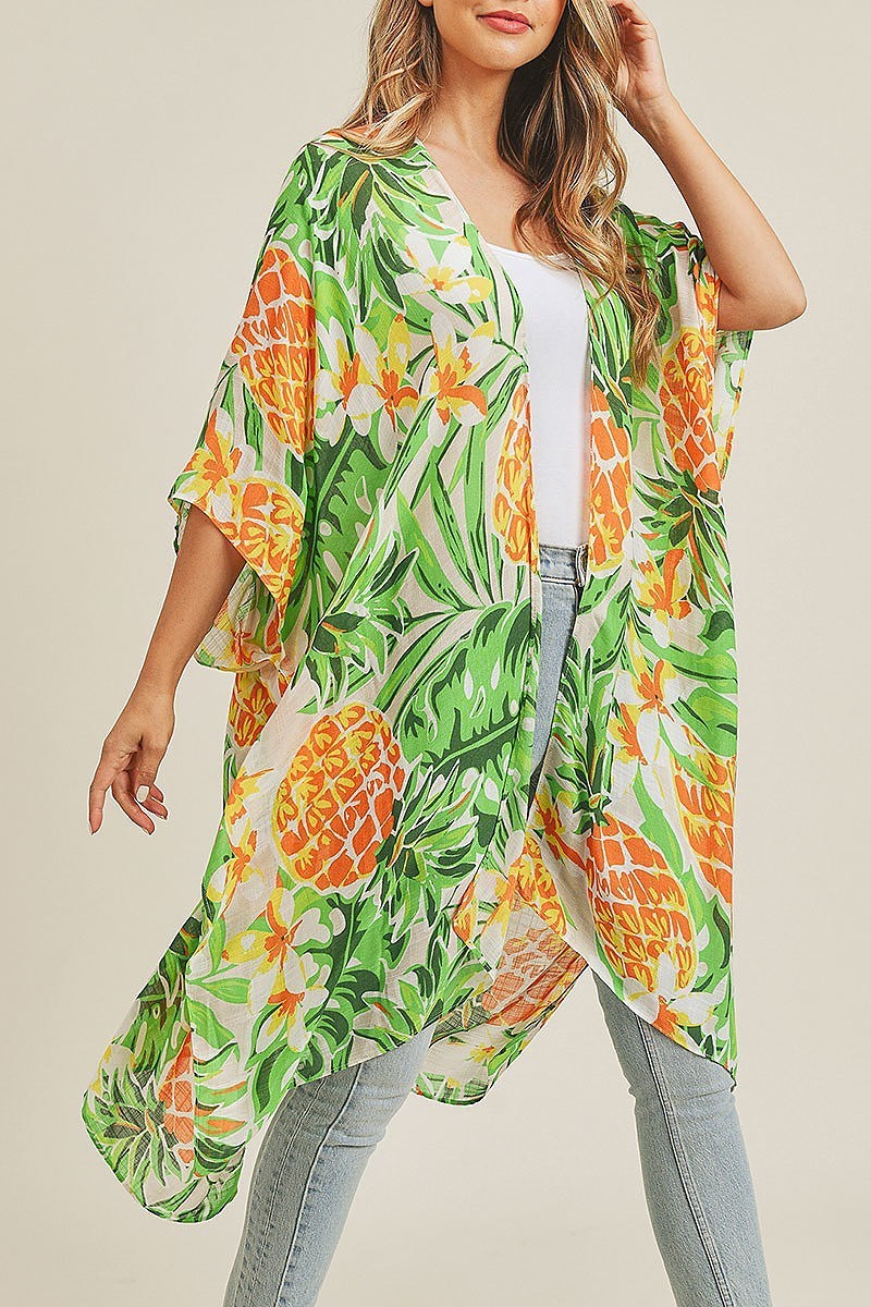 Tropical pineapple kimono (EF3462)