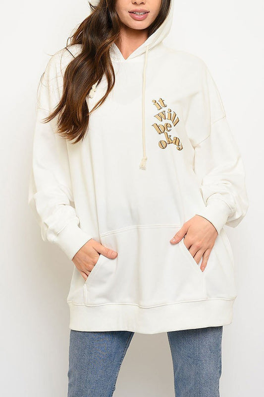 Long sleeve pockets hoodie sweater (EDWT3554)