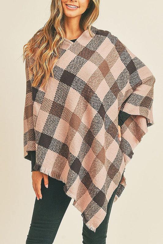 Multi color checker poncho (DGS5735)