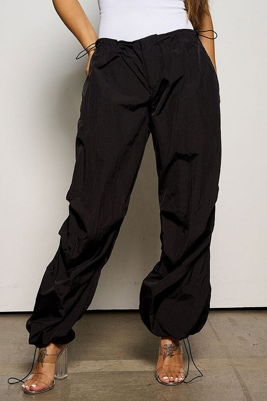 Elastic waist pockets jogger pants (EGWT1252)