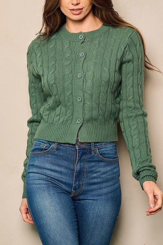 Long sleeve button closure sweater (EFWT5003)