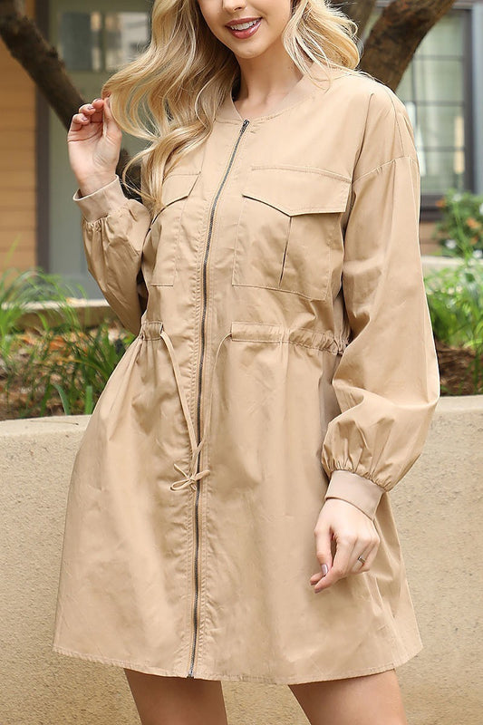 Long sleeve jacket dress (DGS6487)