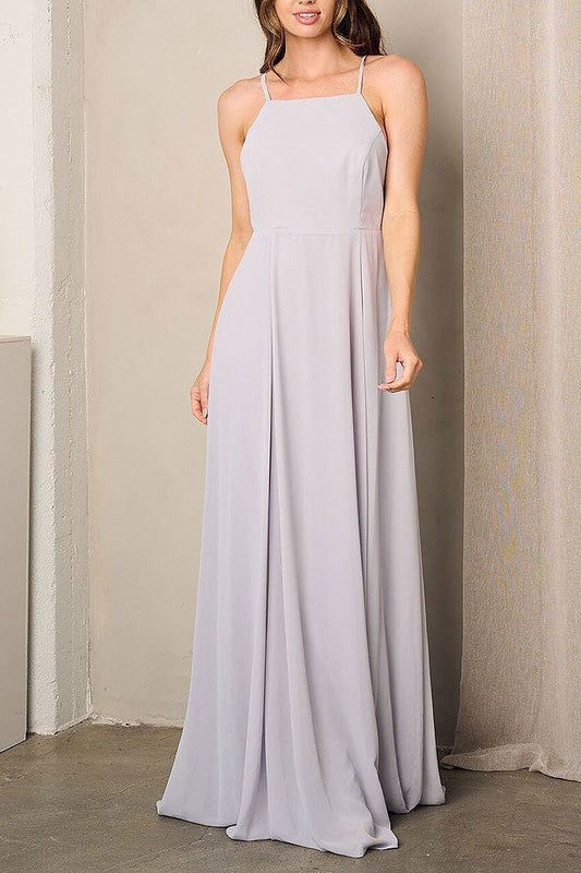 Sleeveless open back maxi dress (EFWT3078)