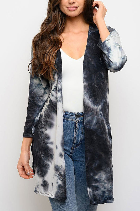 Long sleeve tie dye cardigan (EDWT3299)