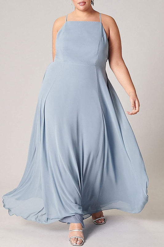 Sleeveless open back maxi dress (EFWT3066)