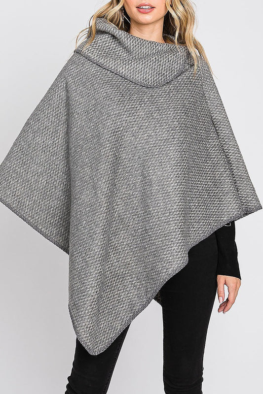 Solid textured neck poncho (DGS6123)