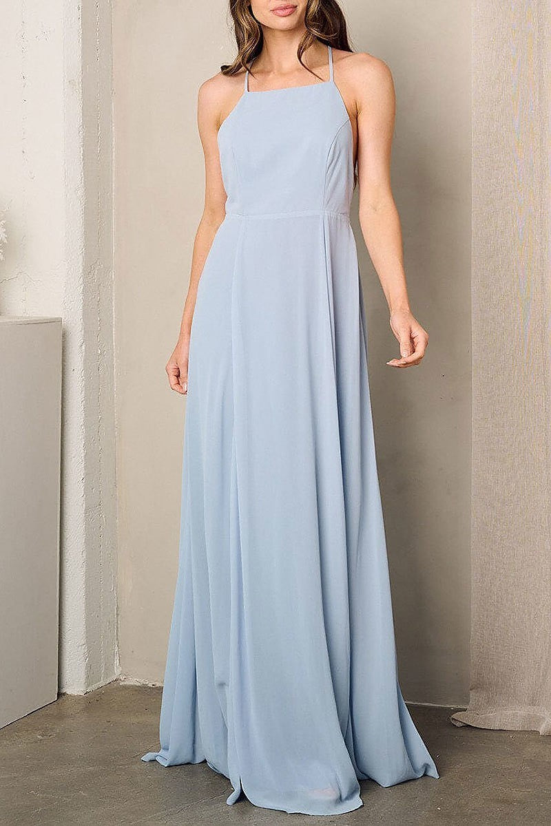 Sleeveless open back maxi dress (EFWT3080)