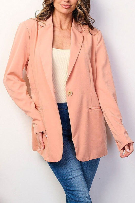 Long sleeve button closure blazer (EFWT8813)