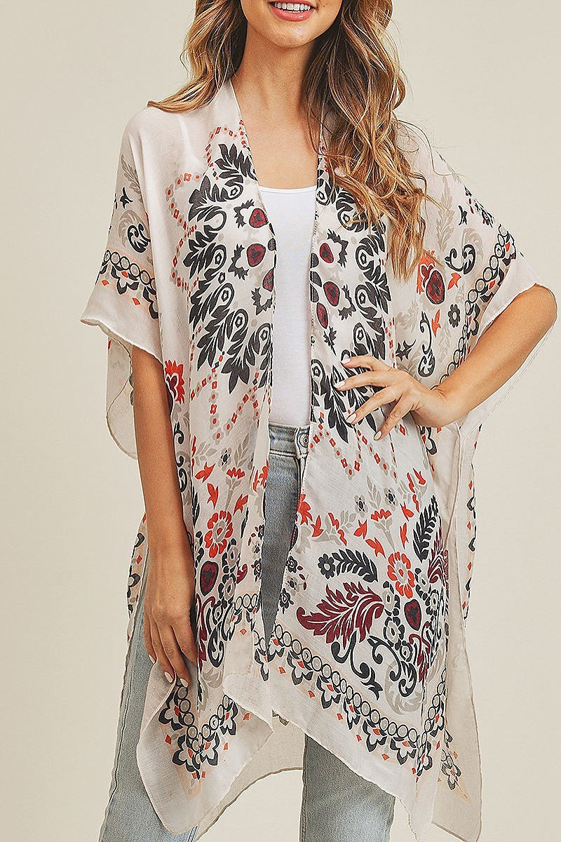 Bohemian print kimono (EF3502)