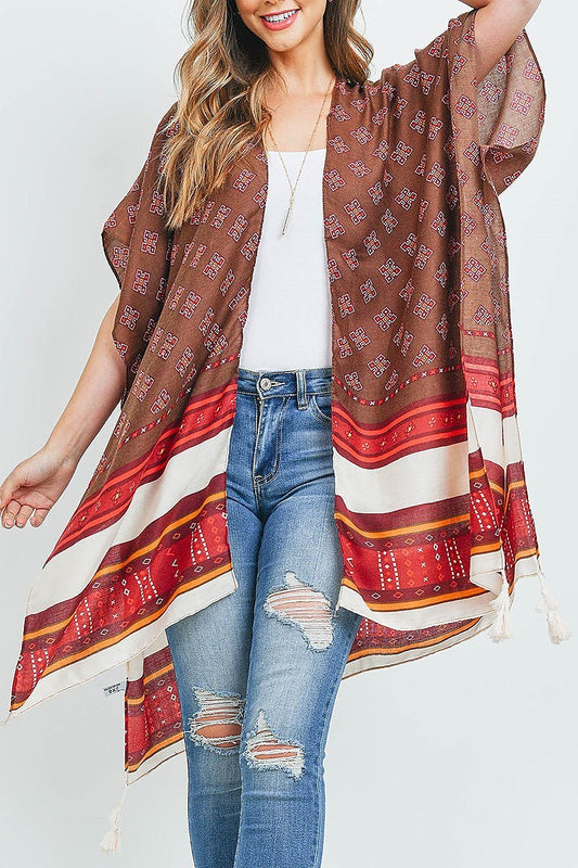 Bohemian open front kimono (DGS5486)