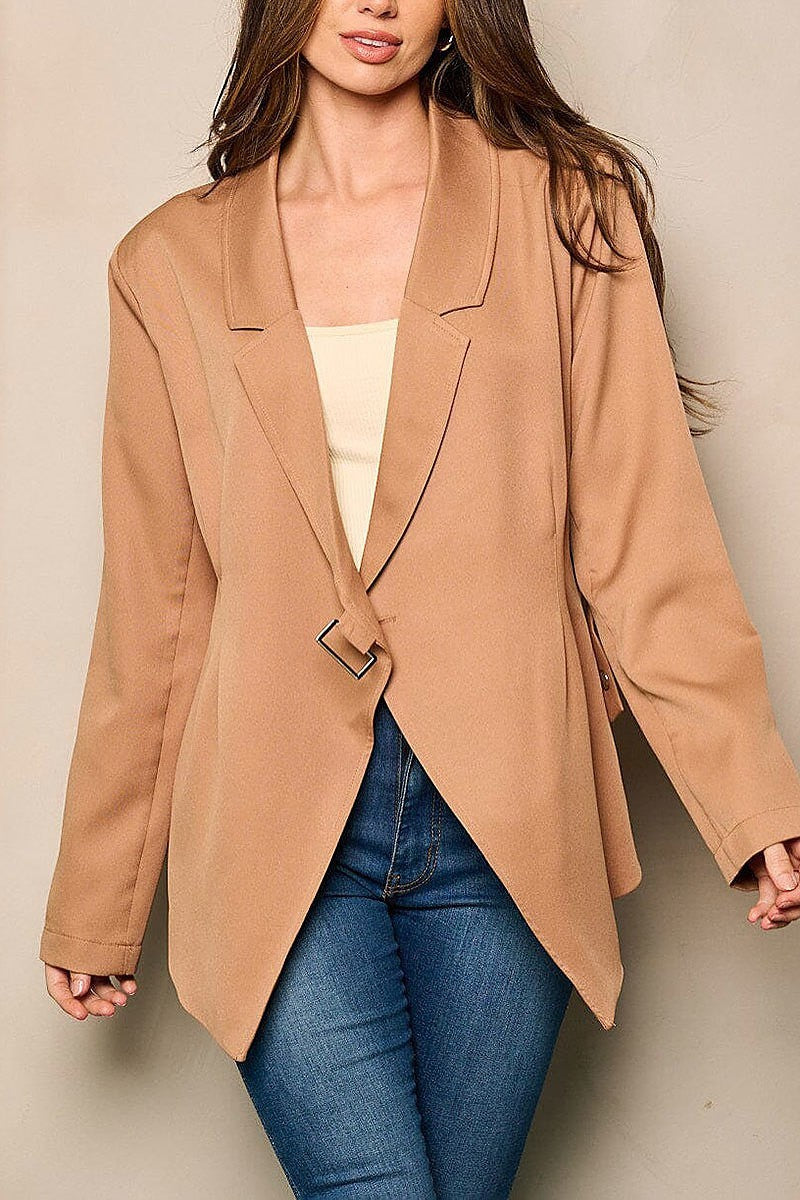 Long sleeve button closure blazer (EFWT4998)