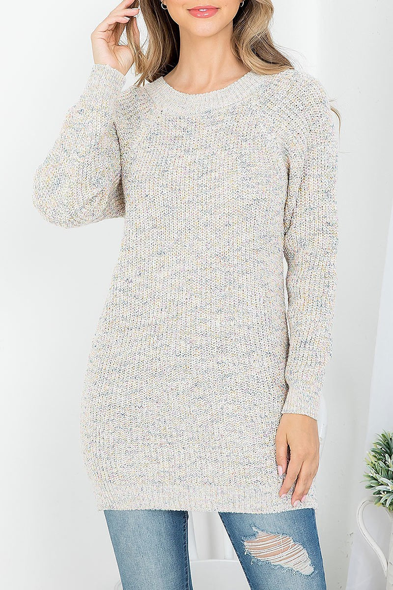 Round neck multi long sleeve sweater (DGS5680)