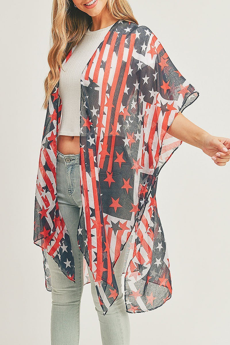 American flag kimono (EF5335)