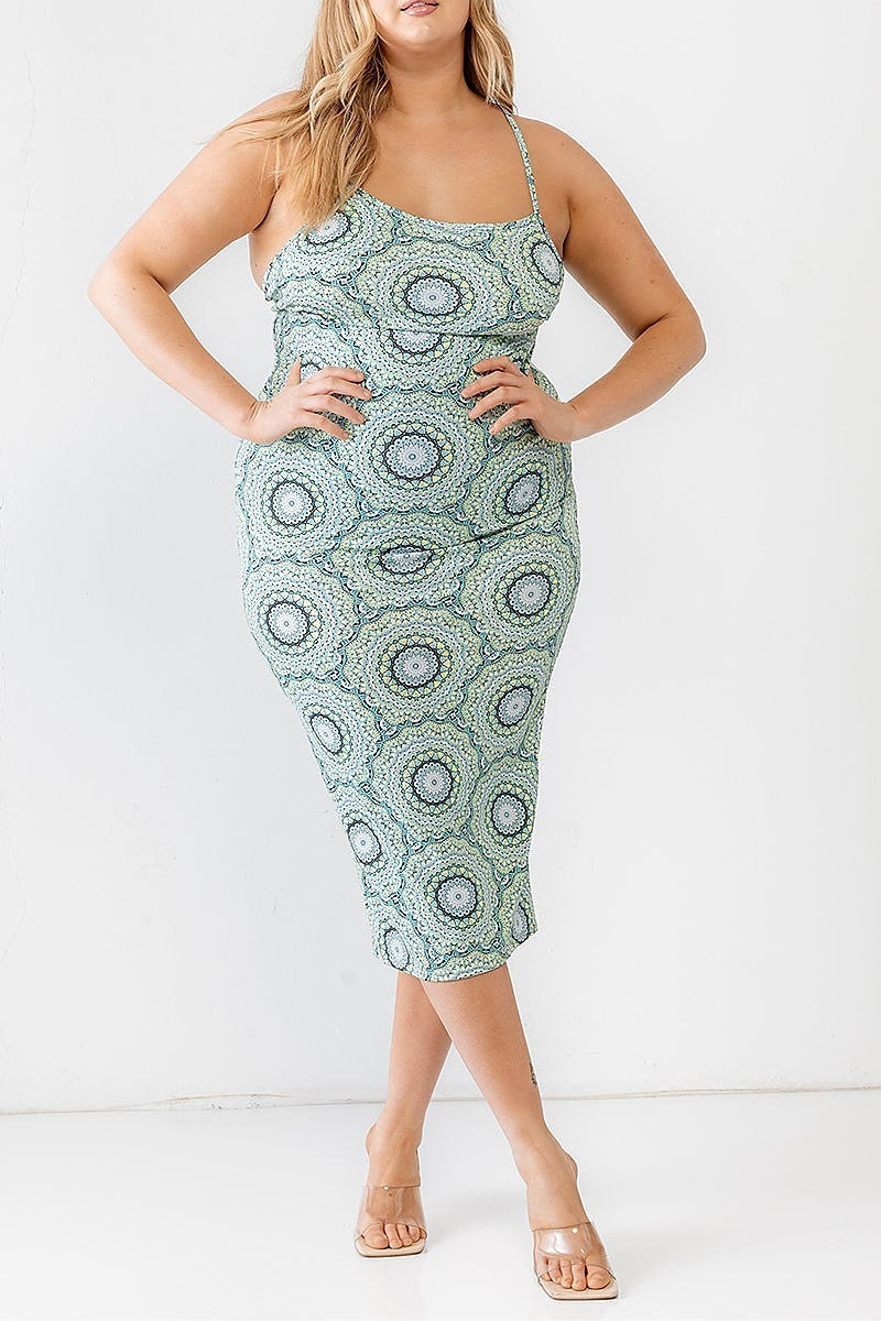 Medallion print midi dress (TED1692)