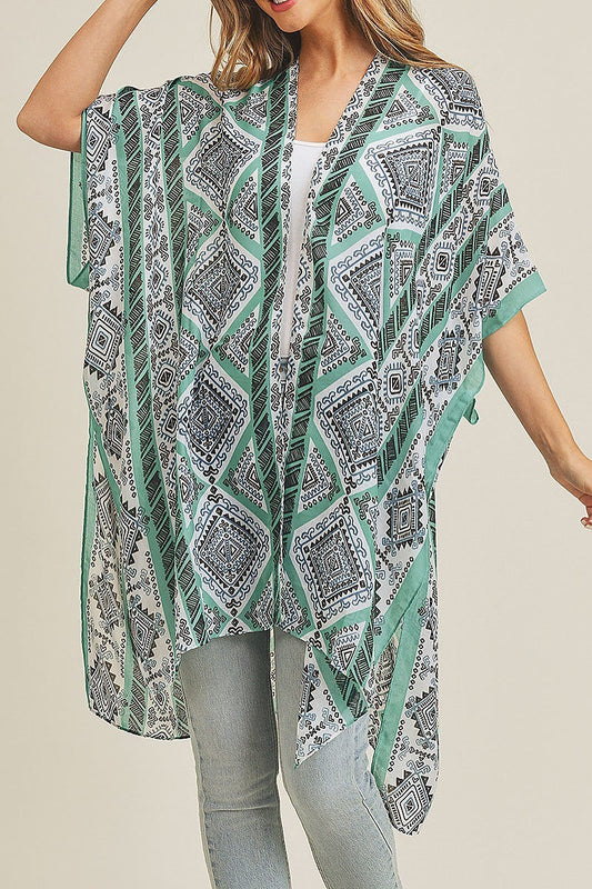 Tribal pattern kimono (EF3473)