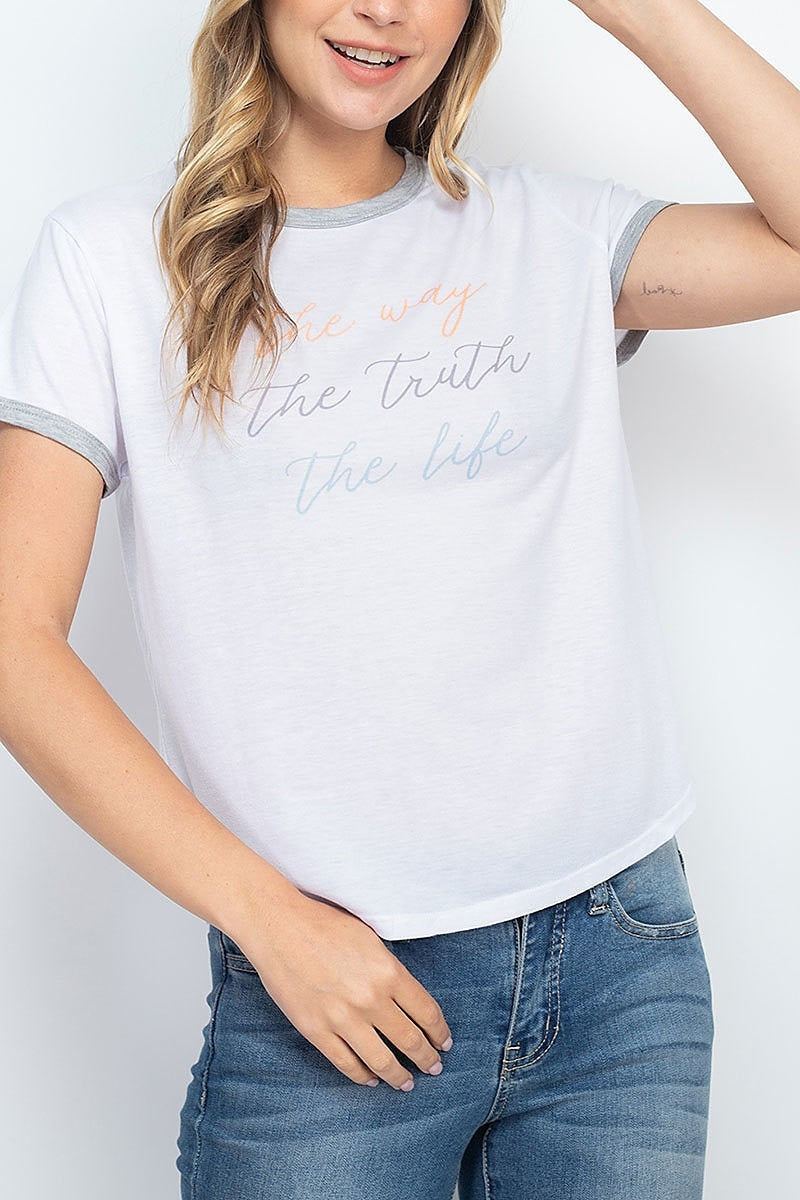 The way the truth the life graphic top (EF3059)