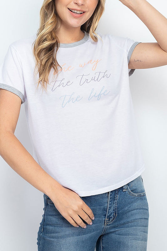 The way the truth the life graphic top (EF3059)