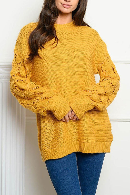 Long sleeve detailed sweater (EDWT4043)