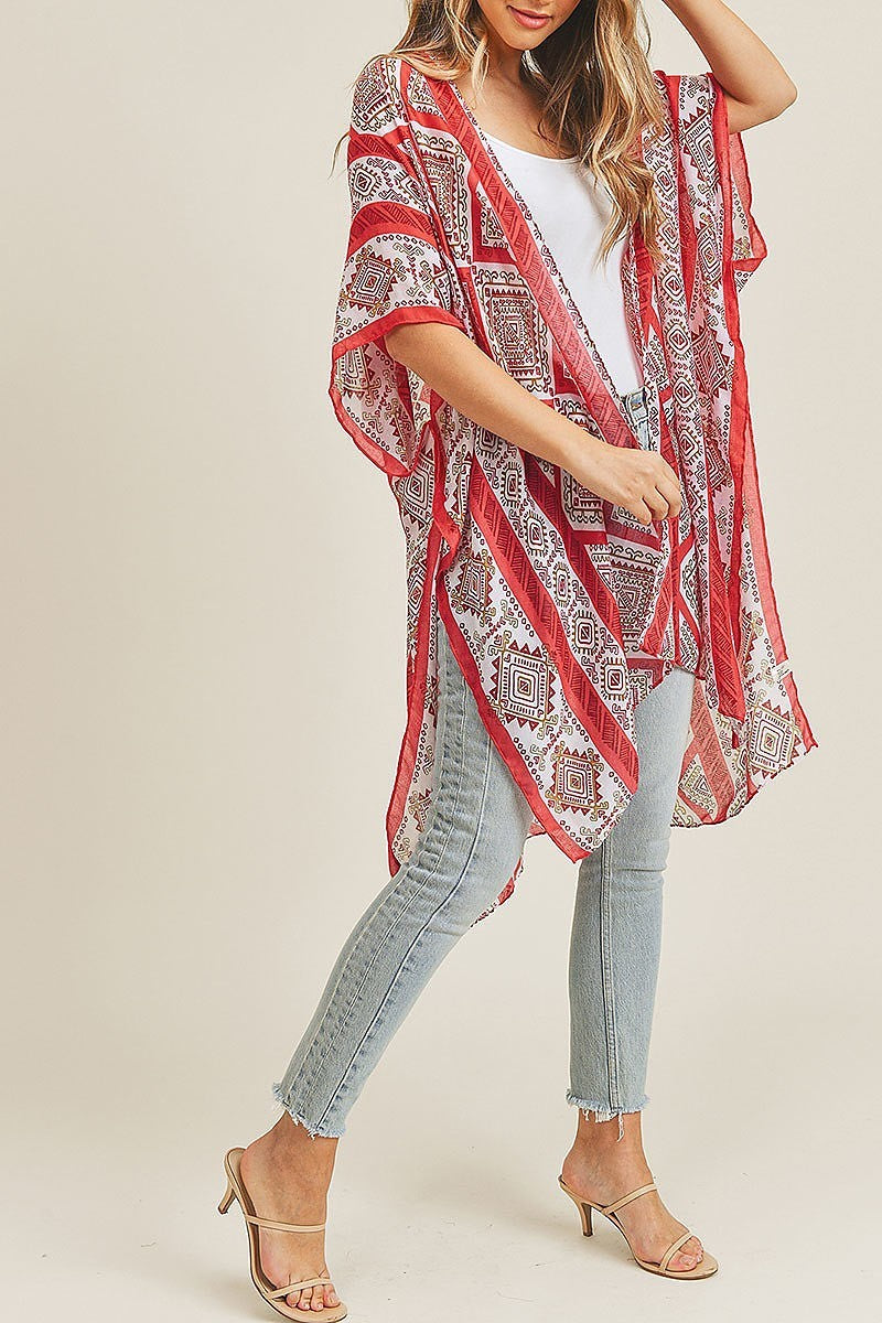 Tribal pattern kimono (EF3474)