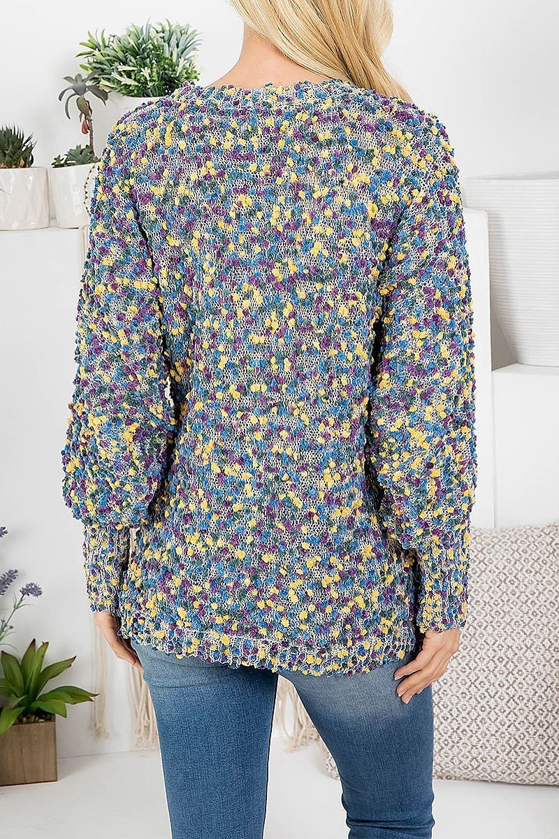 Multi color dot loose fit sweater (DGS5629)