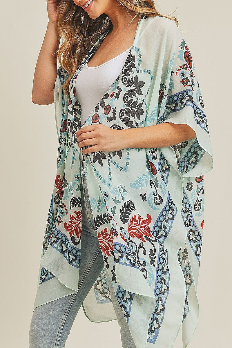 Bohemian print kimono (EF3499)