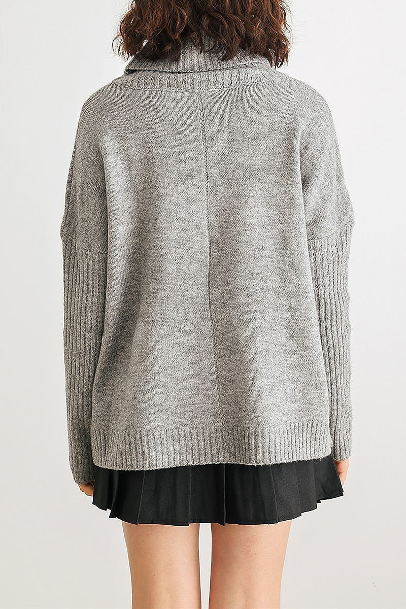 Turtle neck two pocket sweater (TED2009)