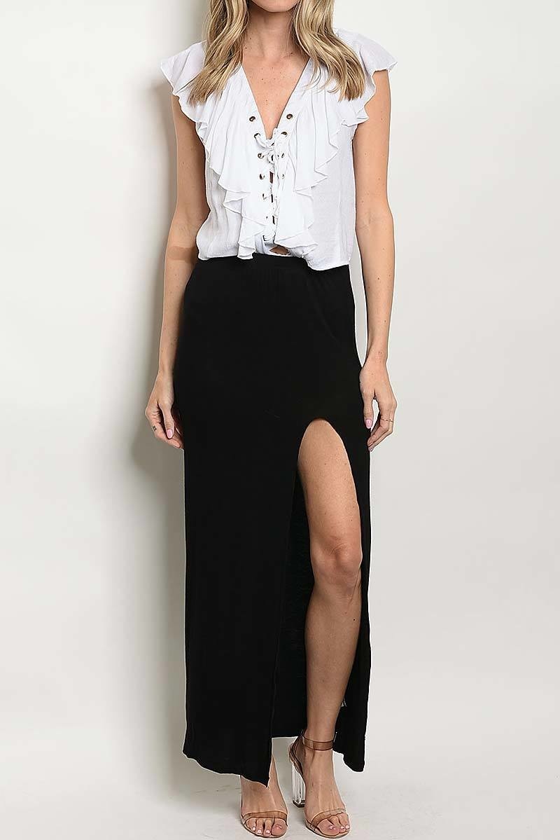 High slit maxi skirt (DGB1667-2020)