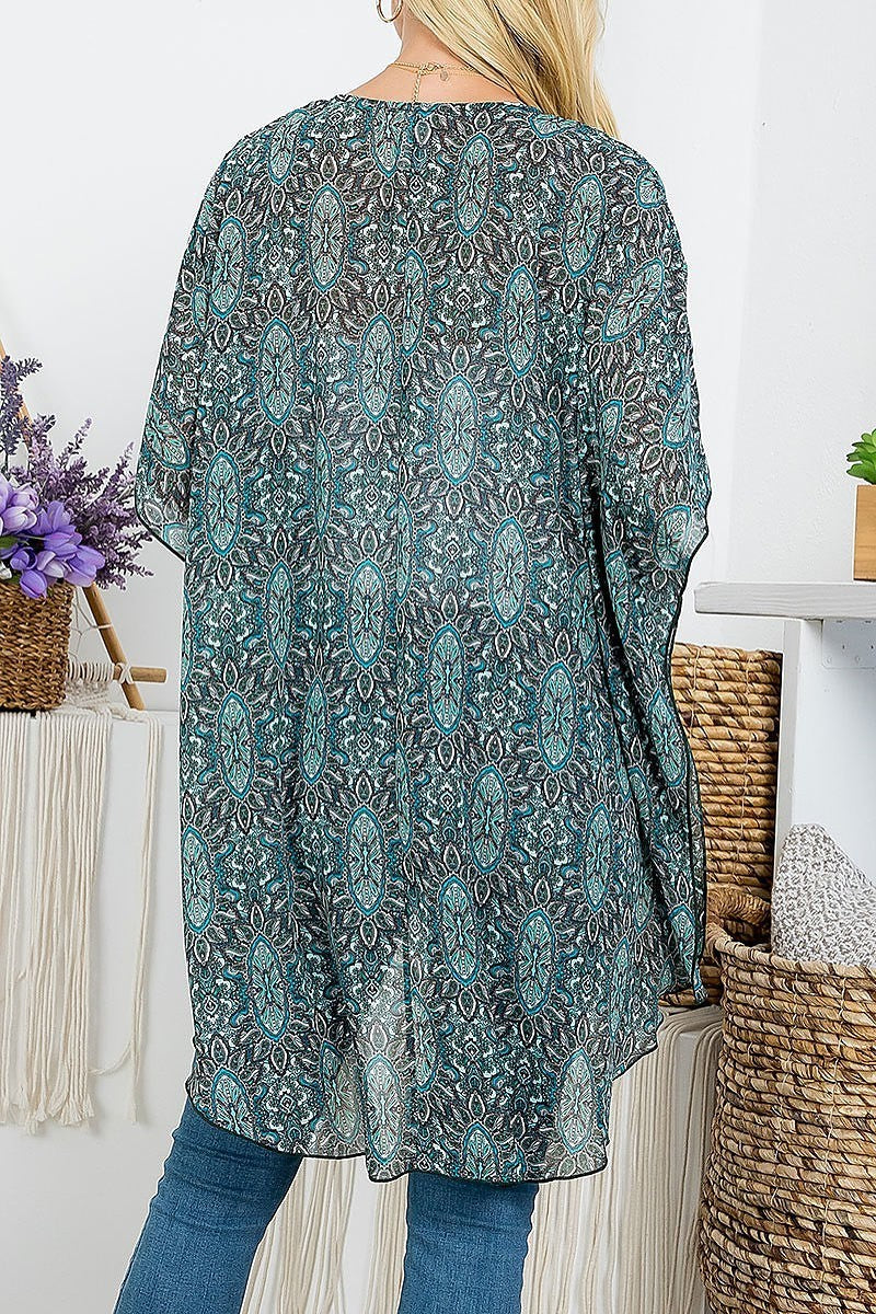 Paisley print kimono (EF4567)