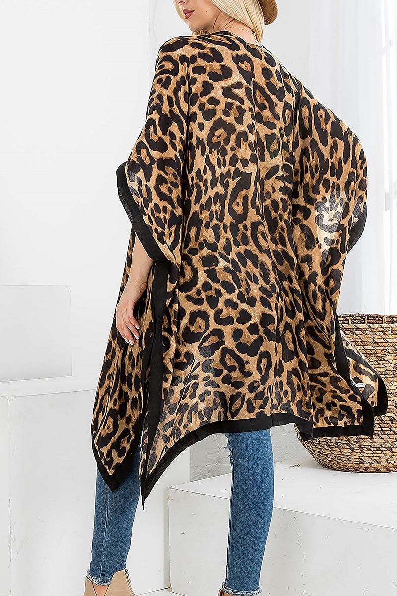 Leopard open front cardigan (EF2534)