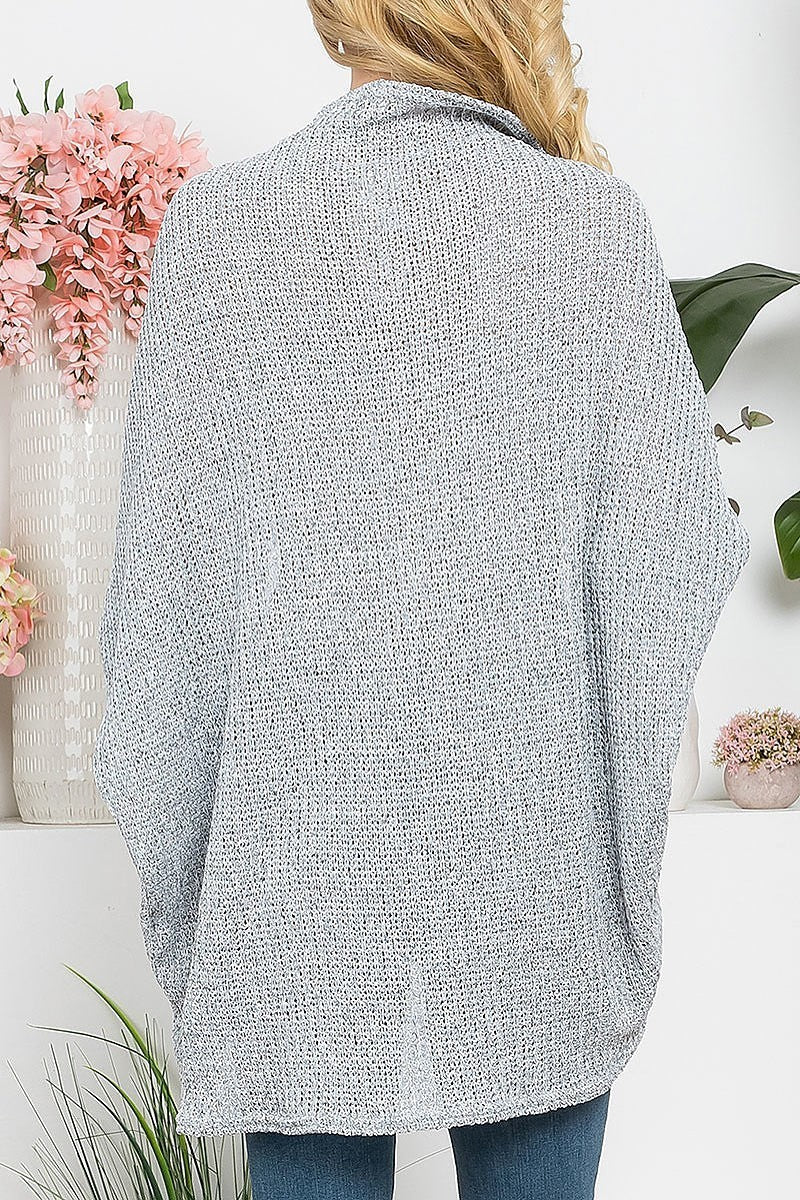 Dolman sleeve open front cardigan (DGS6131)