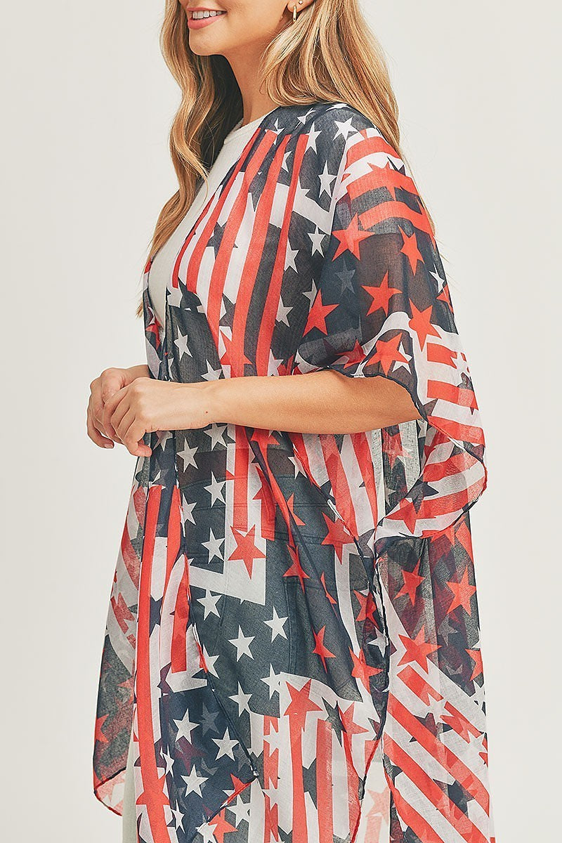 American flag kimono (EF5335)