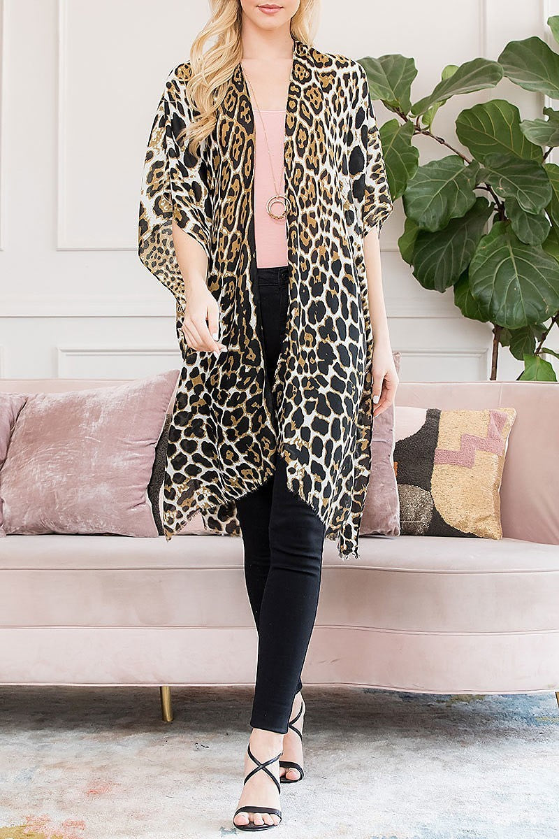 Leopard printed kimono (EF3052)