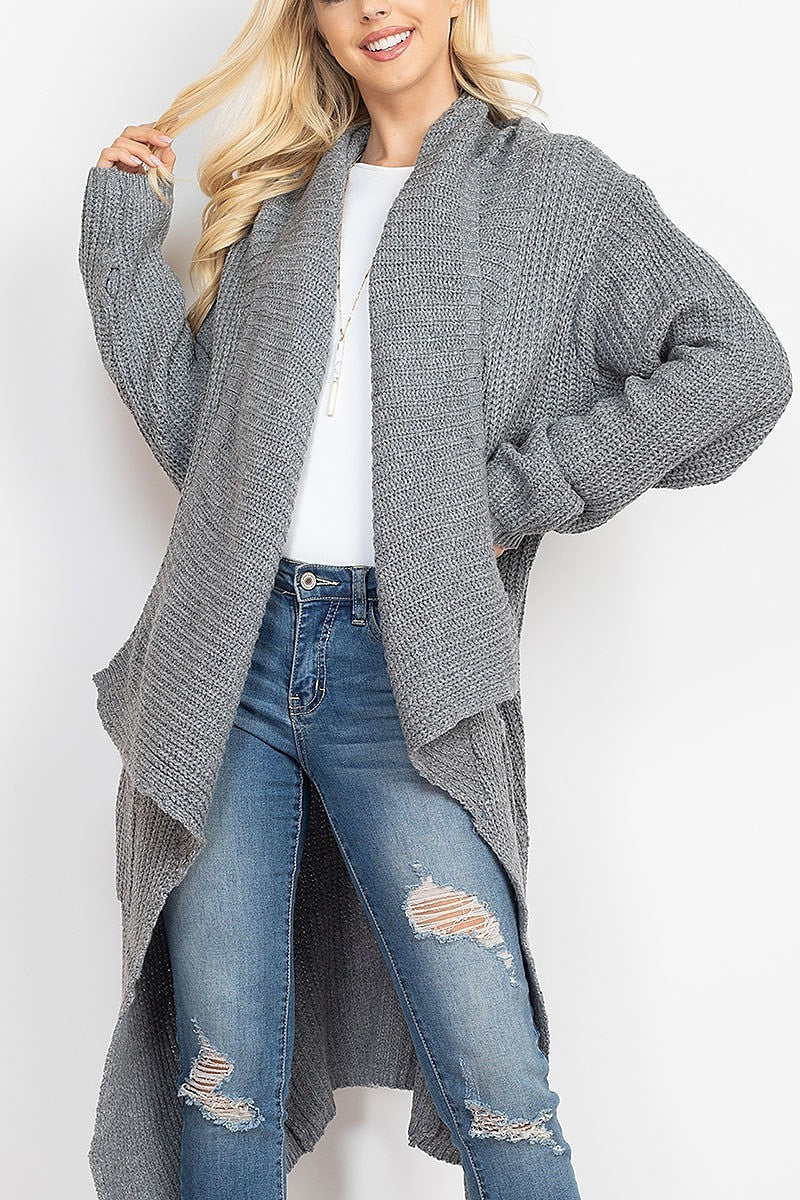 Knee length shawl cardigan (DGS5285)