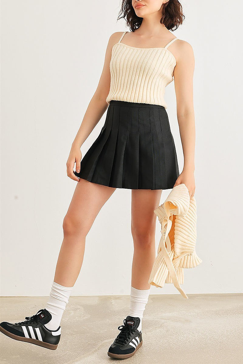 Ribbed knit top and long sleeve cover up set (TED2012)