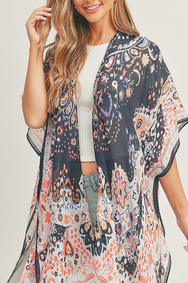 Boho print kimono (EF5125)