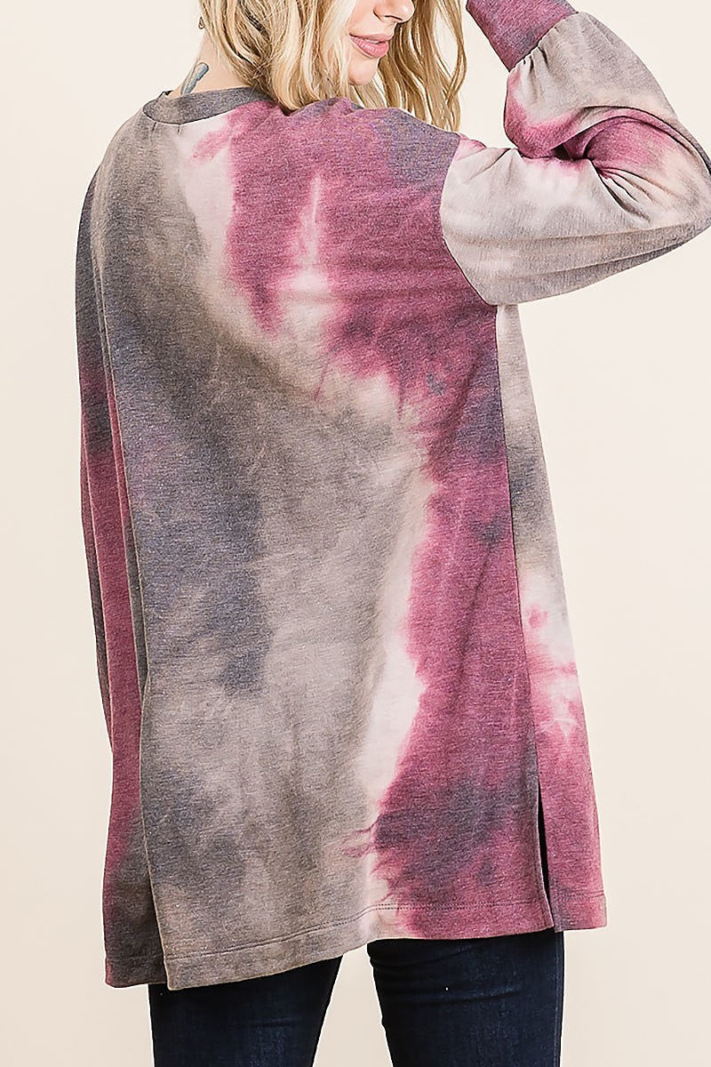 Tie dye long sleeve top (EF5031)