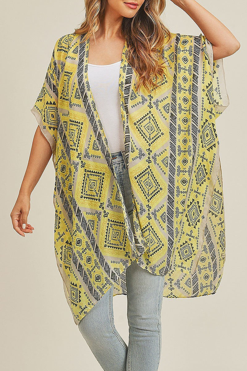 Tribal pattern kimono (EF3472)