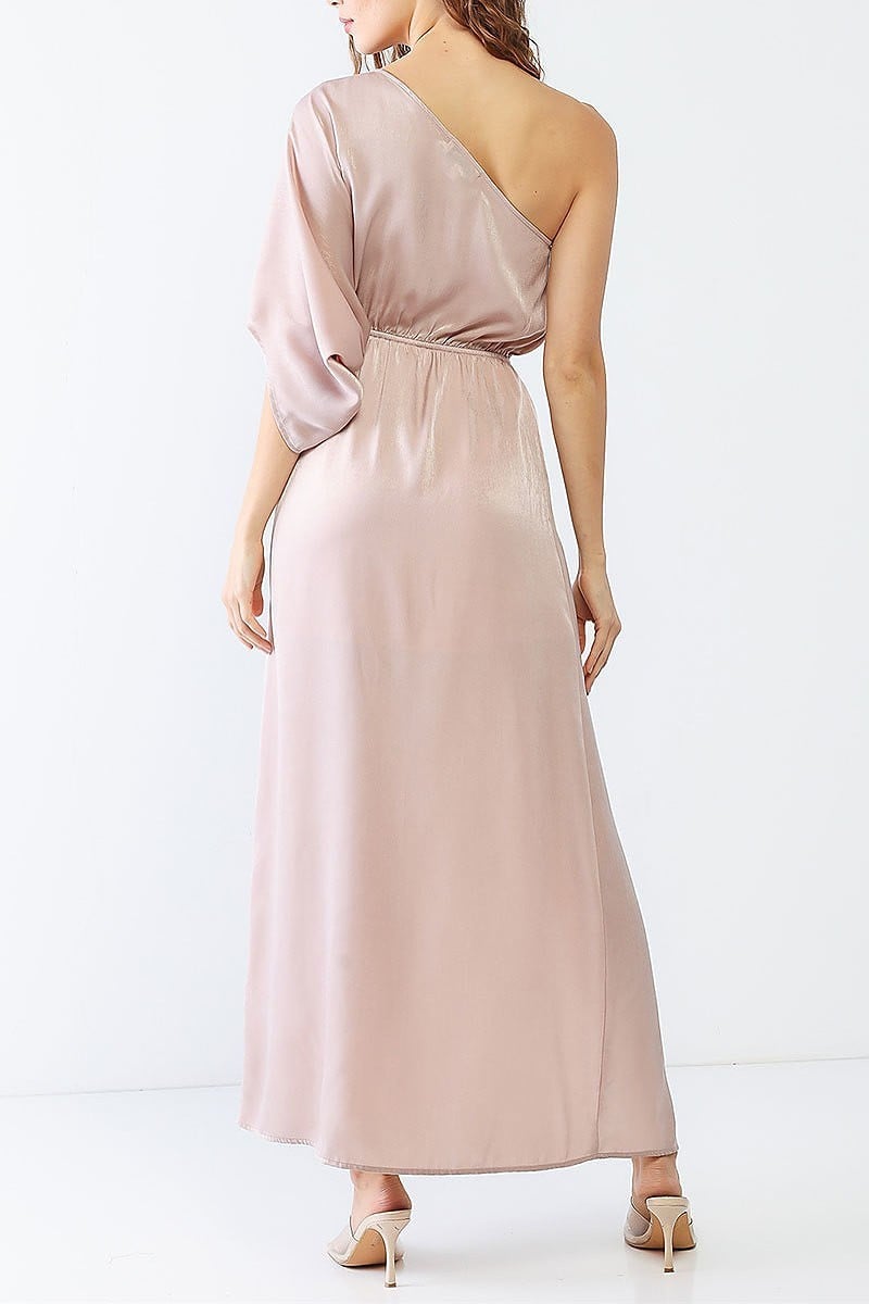 One shoulder batwing sleeve maxi dress (TED1293)