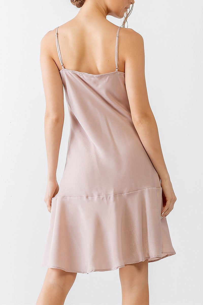 V neck flare hem cami dress (TED1771)