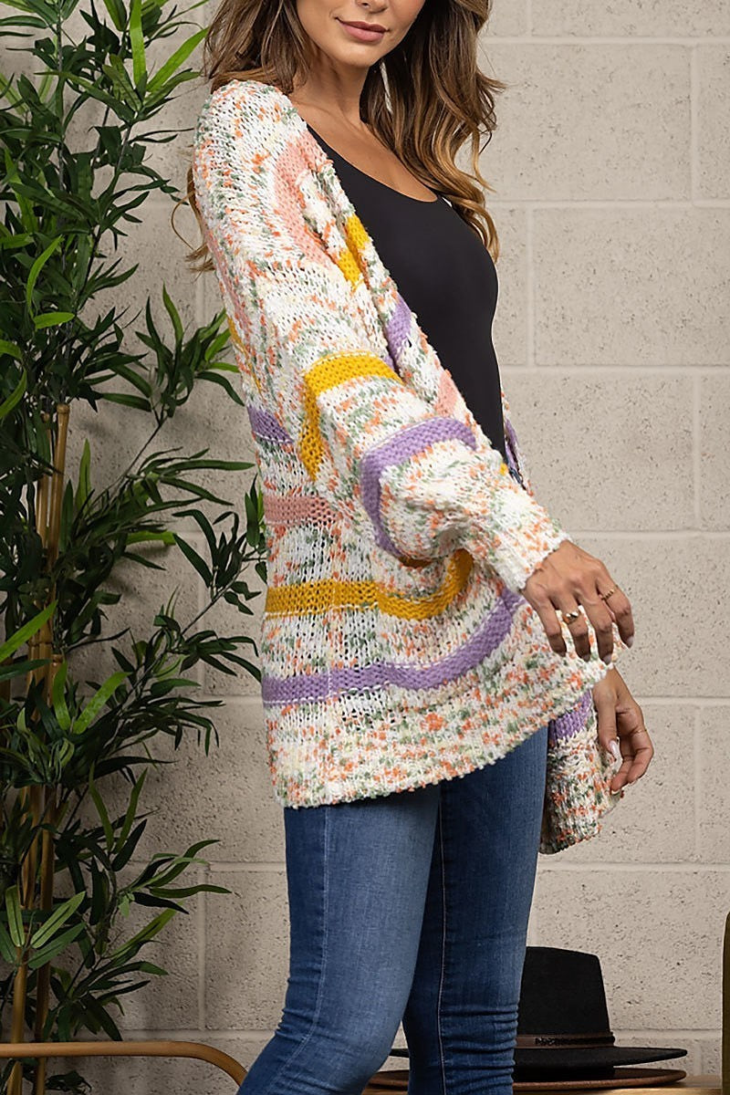 Single stitch knit cardigan (EDSW2068)