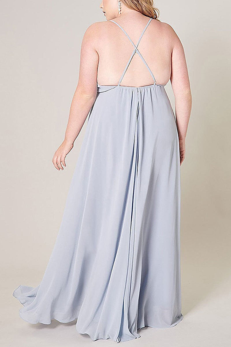 Sleeveless open back maxi dress (EFWT3061)