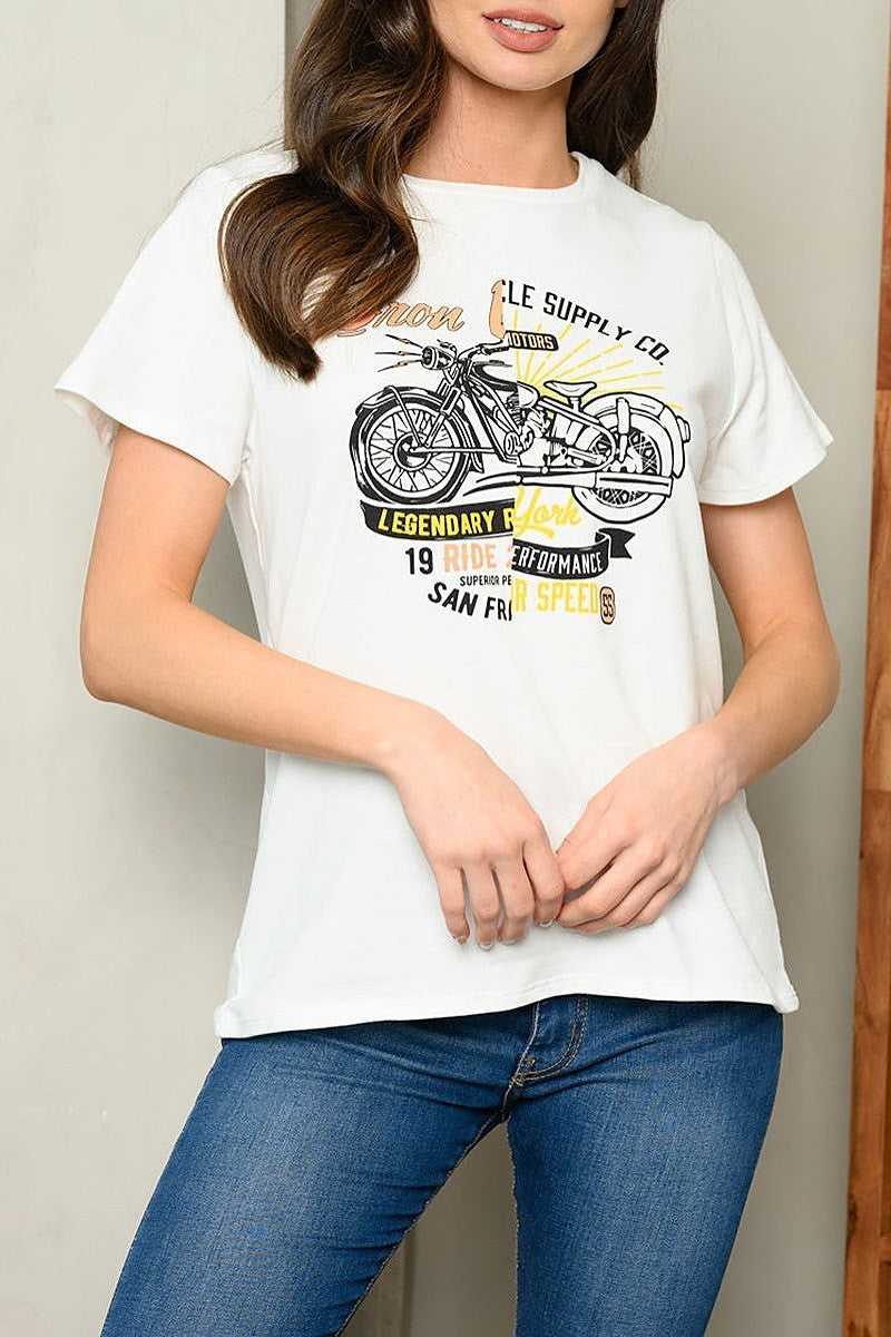 Short sleeve graphic top (EDWT5550)