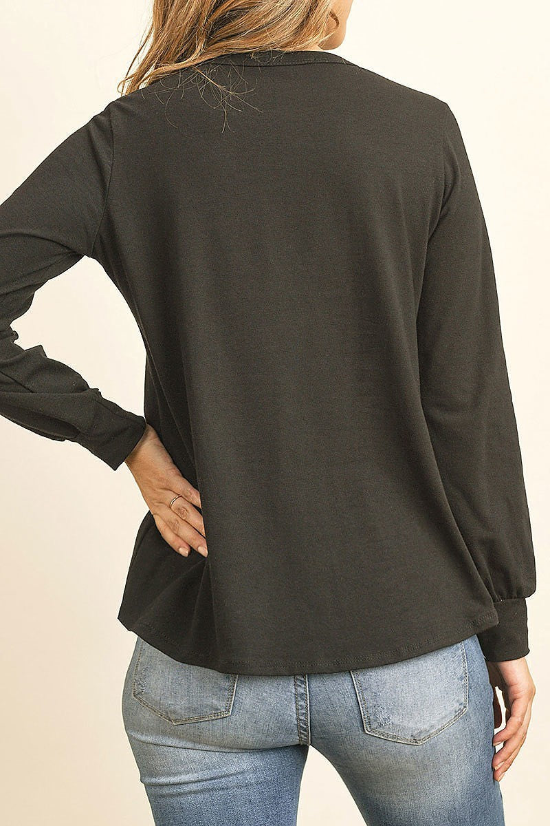 Crew neck loose fit top (ED7849)