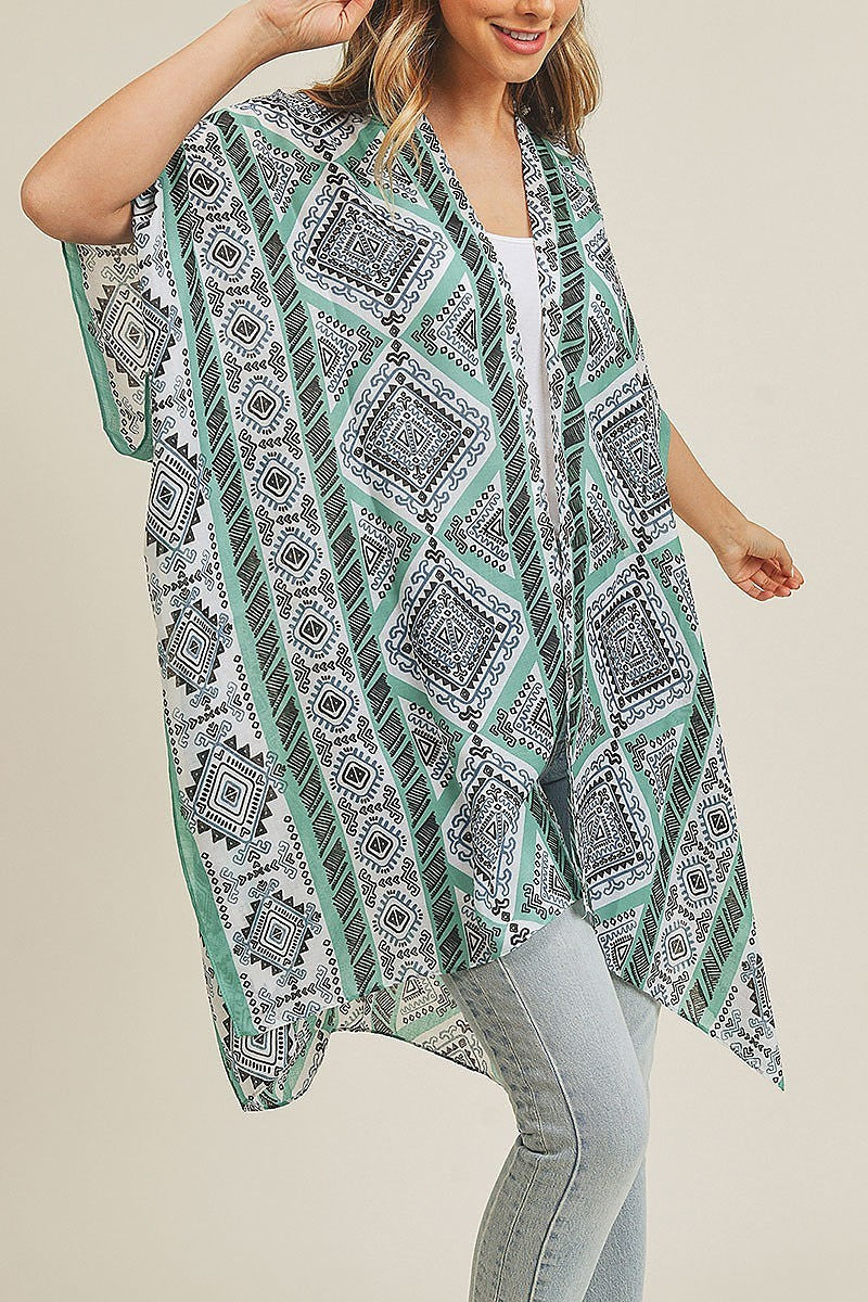 Tribal pattern kimono (EF3473)