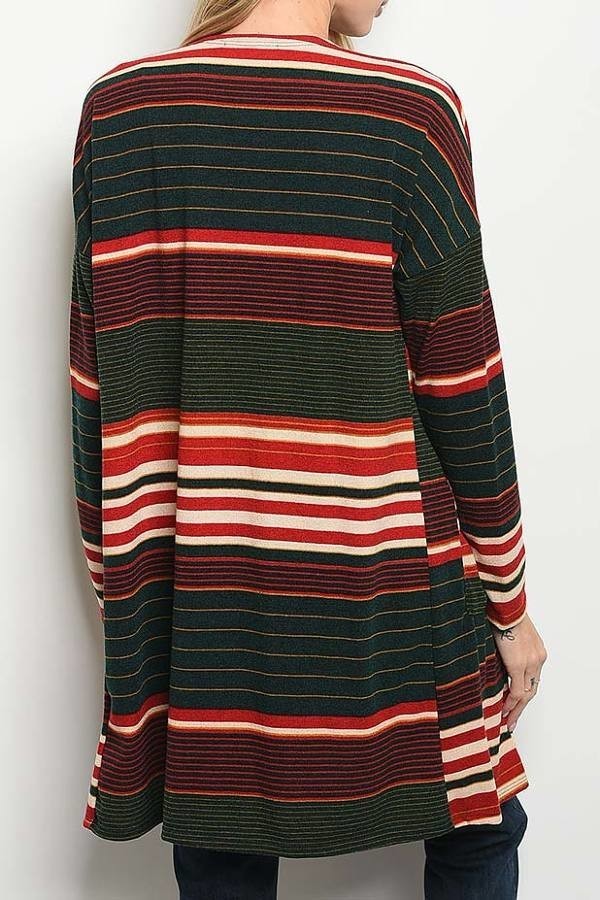 Stripe cardigan with pocket detail (DGS2671-306)