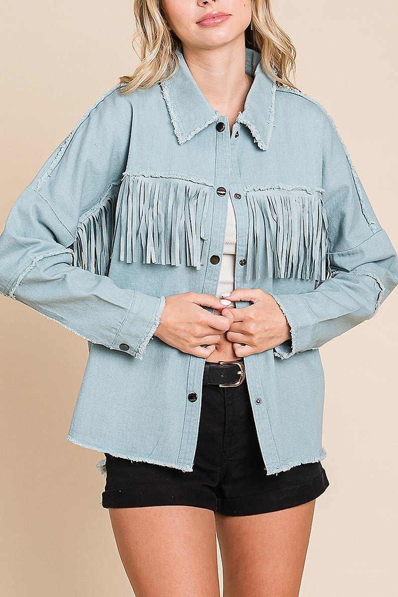 Fringe detailed jacket (EDH1859)