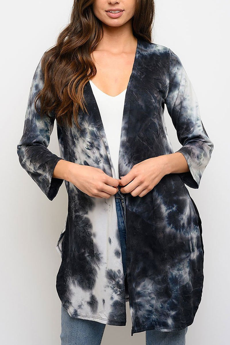 Long sleeve tie dye cardigan (EDWT3299)